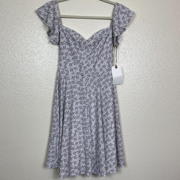 LEITH Nordstrom Black & White Strappy Twirl Dress Women's size XS NWT's - Picture 2 of 9